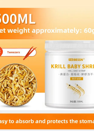 BESSN Freeze-Dried Turtle Food 300g | Brazilian/Caiman/Reeves' Turtle Formula with Shrimp & Meat Pellets | for Juvenile Turtles - Riparo82