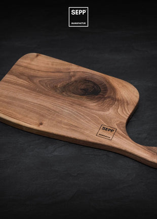 SEPP' Speckbrettl 100% Südtiroler Nuss-Massivholz - riparo82