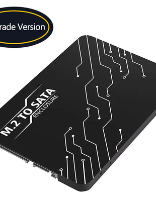 SSD Enclosure M.2 SATA SSD B KEY to SATA3.0 2.5inch Adapter Converter 7mm Aluminum Case Black Box for 2230 2242 2260 2280 M2 SSD - Riparo82