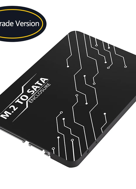 SSD Enclosure M.2 SATA SSD B KEY to SATA3.0 2.5inch Adapter Converter 7mm Aluminum Case Black Box for 2230 2242 2260 2280 M2 SSD - Riparo82