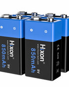 Nuovo 6f22 9v 850mah Batteria ricaricabile agli ioni di litio 9V Multimetro Microfono al litio Metal Detector Cavo remoto, Rilevatore di fumo - riparo82