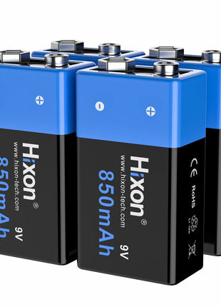 Nuovo 6f22 9v 850mah Batteria ricaricabile agli ioni di litio 9V Multimetro Microfono al litio Metal Detector Cavo remoto, Rilevatore di fumo - riparo82