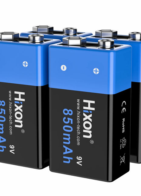 Nuovo 6f22 9v 850mah Batteria ricaricabile agli ioni di litio 9V Multimetro Microfono al litio Metal Detector Cavo remoto, Rilevatore di fumo - riparo82