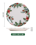 1PC Piatti in ceramica da cucina creativi Squisita stoviglie natalizie Piatti da bistecca per insalata di pasta Piatti in ceramica di alta qualità - riparo82