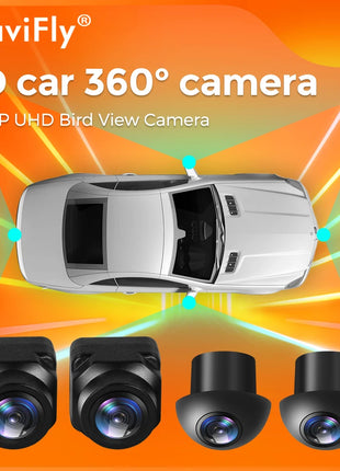 NaviFly Car Accessories 360 Panoramic Camera 1080P Left+Right+Front+Rear Camera Universal for Car Multimedia Navigation Screen - Riparo82
