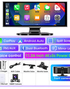 10/11.26 inch Dash Cam 4K Car DVR Wireless Carplay & Android Auto GPS Navigation Video Recorder Dashboard Dual Lens Wifi FM AUX - Riparo82