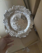 150/300pc Piatti caricabatterie rotondi Centrotavola Piatto di presentazione in plastica Set Decorazioni per la tavola Matrimoni Banchetti Natale - riparo82