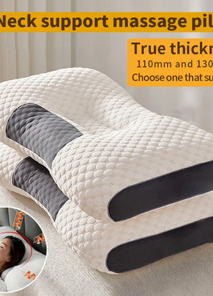 Neck Pillow Help Sleep And Protect The Neck Cervical Orthopedic Household Soybean Fiber SPA Massage Pillow For Sleeping New - Riparo82