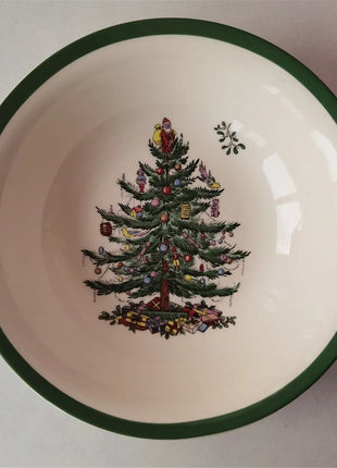 Classic Green Edge Series Christmas Set Size Plate Square Plate Size Bowl Fish Dish Coffee Set - riparo82