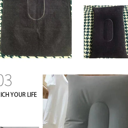 Outdoor Inflatable Sleeping Small Pillow Inflatable Backrest Cushion Travel Pillow Airplane Rest Comfortable Sleeping Pillow