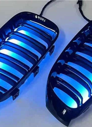 Front bumper LED Light grille BMW 5 Series M5 G30 G31 520i 530i 540i 17-20 Glossy black front kidney grille