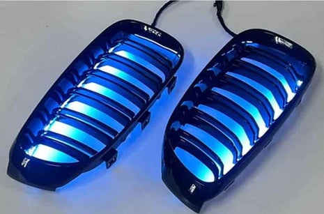 Front bumper LED Light grille BMW 5 Series M5 G30 G31 520i 530i 540i 17-20 Glossy black front kidney grille