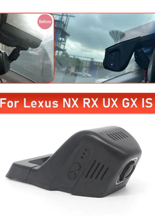 Dash Cam For Lexus NX 300H 350H RX 350 450H UX 250H ES ES200 ES250 ES300H LM LM300h GX IS UHD 4K Dashcam Car DVR Front and Rear - Riparo82