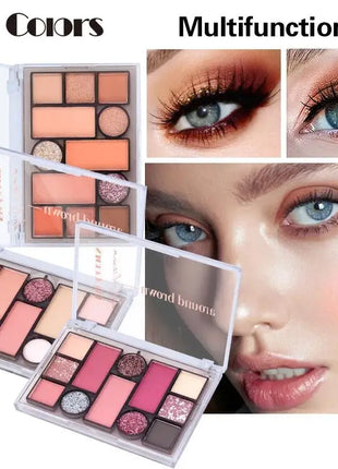 Pearl Matte Eye Shadow Makeup Palette 12 Colors Blusher Powder For Face And Eyebrow Beauty Cosmetic - Riparo82