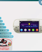 Hizpo 7 Inch 8 Core Car Radio Stereo for FIAT 500 2007-2015 GPS 2din Autoradio CarPlay Android 13 Auto Navigation Head Unit Wifi