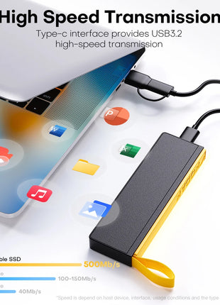 KODAK X106 SSD 1TB ssd unità esterna Disco rigido 2TB USB3.1 SSD esterno portatile 256B 512GB 1TB per laptop Smartphone PS4