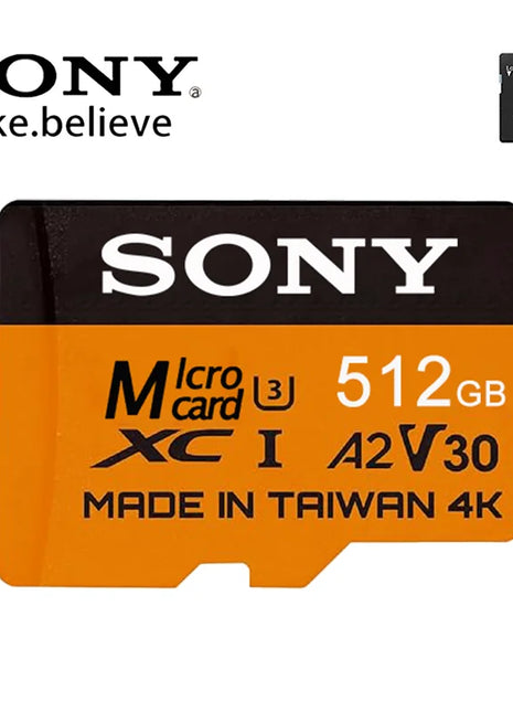 SONY Scheda SD V30 A2 4K ad alta velocità da 2 TB 512 GB 256 GB 128 GB Scheda di memoria Adattatore Micro TF SD da 1 TB per Smartphone/Tablet/PC Cross-Use