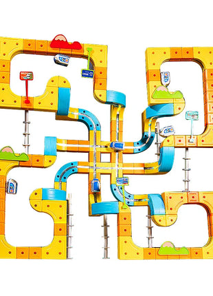 Set di treni magnetici Piste da costruzione versatili trasformabili Giocattoli magnetici Treno Regali per auto ferroviarie non remote fai-da-te per bambini - riparo82