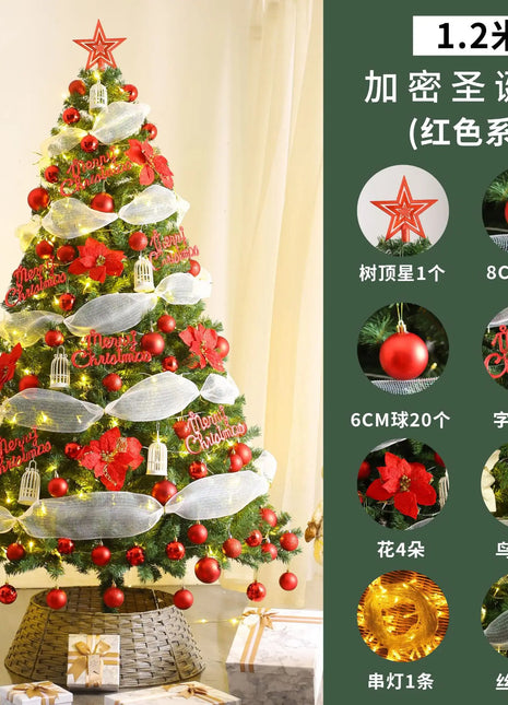 Albero di Natale Casa Nuova crittografia Luminoso Grandi decorazioni natalizie Pacchetto fai da te di lusso