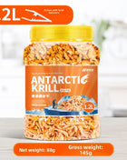 GEN CLIMB Freeze-Dried Antarctic Krill for Turtles & Fish - Premium Food for Arowana, Blood Parrot,Aquatic Turtles-High Protein - Riparo82