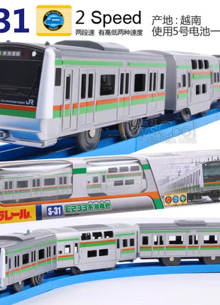 TAKARA TOMY Pule Road Metro bus treno elettrico giocattolo, modello di auto di simulazione in miniatura con albero di compressione in lega, decorazione per adulti - riparo82