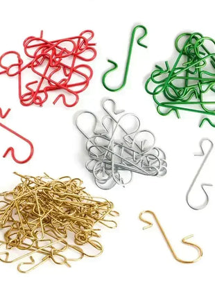 30/300 pezzi ganci in metallo a forma di S supporto albero di Natale palla pendente decorazioni appese per la casa Navidad Capodanno - riparo82