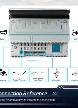 Podofo 7 '' 1Din Android Car Stereo Radio 4core Carplay Android Auto Bluetooth FM EQ USB WIFI GPS Navigation Autoradio Player - Riparo82