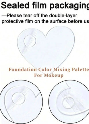 Clear Acrylic Makeup Mixing Palette Portable Multifunction Cosmetic Foundation Art Blending Palette for Eyeshadow Lipstick Nail - Riparo82
