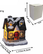 {Summer2}Mini LED Villaggio di Natale Artigianato in resina Edifici di case di neve Luce a LED Decorazione per interni domestici fai da te Regali di Natale