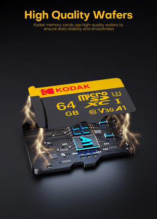 Scheda di memoria KODAK Micro SD 256G FINO a 100 MB/s C10 U3 32G 64G 128G Scheda TF 4K HD per adattatore lettore di schede USB Microsd per fotocamera