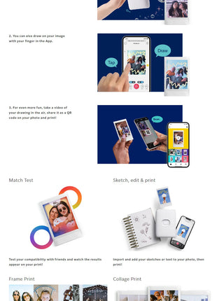 Nuova stampante Fujifilm Instax Mini stampante Fujifilm originale Link 2 con fotocamera a pellicola istantanea Instax Mini Film selezionabile