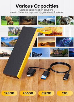 Kodak SSD esterno 2 TB 1 TB 512 GB 256 GB Disco rigido portatile 500 Mb/s USB 3.2 PSSD per MacBook, iPad iPhone 15