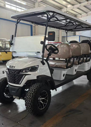 Energy Saving Effect of Manufacturer's 4+2 Seat Electric off-Road Vehicle, Four-Wheel Golf Cart    Truck with a trailer attached - Riparo82