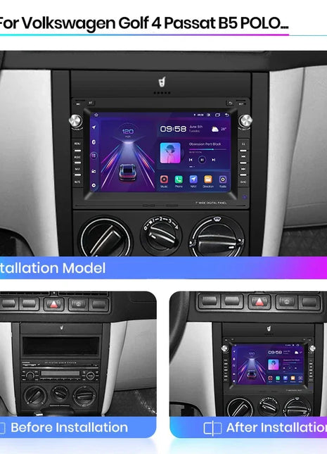 AWESAFE Carplay android Auto Radio for VW Golf 4 Passat POLO Transport T5 Multivan Seat Jetta Car Intelligent Systems Autoradio - Riparo82