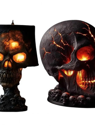 Desk Lamp Halloween Skull Lamp Skull Desk Lamp with Spooky Led Light for Halloween Party Mantel Decoration Unique Room Accent - Riparo82