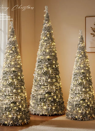 Albero di Natale Ins con floccaggio della neve Albero di Natale pieghevole premium Vacanza Estetica Decorazioni natalizie Albero di neve artificiale densa