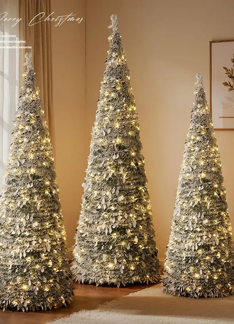 Albero di Natale Ins con floccaggio della neve Albero di Natale pieghevole premium Vacanza Estetica Decorazioni natalizie Albero di neve artificiale densa