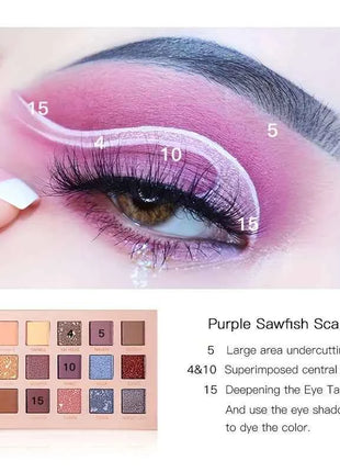 pudaier 18-Color Eyeshadow Palette - Matte, Pearlescent Shimmer & Metallic Finish - Long-Lasting Everyday & Evening Makeup