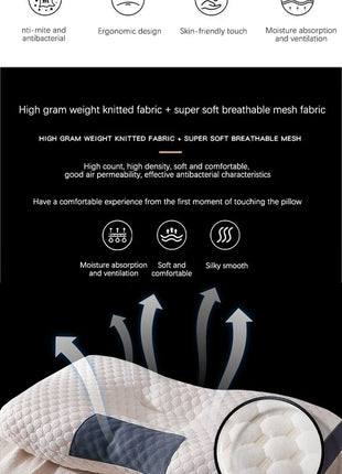 Neck Pillow Help Sleep And Protect The Neck Cervical Orthopedic Household Soybean Fiber SPA Massage Pillow For Sleeping New - Riparo82