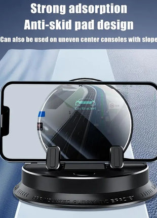 Electric Auto Scaling Car Mobile Phone Holder Mount Car Cell Phone Support For Car, 360° Rotatable Dashboard With Touch Button - Riparo82