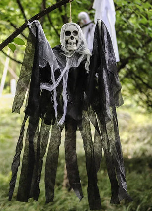 Halloween Outdoor Decoration Skull Gauze Hanging Ghost Skull Pendant Bar Haunted House Secret Room Scene Layout Horror Props - Riparo82