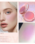 Vibrant Blush Palette, Multi-Color Gradient Design, Lightweight & Blendable Color, Face Cosmetics, With Easy-To-Use Mirror