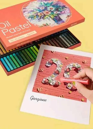 Professional Oil Pastels Set - Medium Point, High-Quality Soft Crayons for Artists, 12/24/36/48 Colors