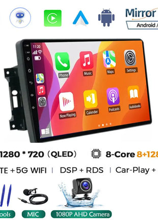 Android 14 Car Radio QLED GPS Navigation Multimedia Player For Jeep Compass/Commander/Grand Cherokee/Wrangler/Liberty AutoRadio - Riparo82