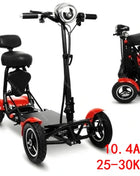 Scooter Mobilità 4 Ruote 500W Doppio Motore 36V - Pieghevole Anziani 3 Velocità - riparo82