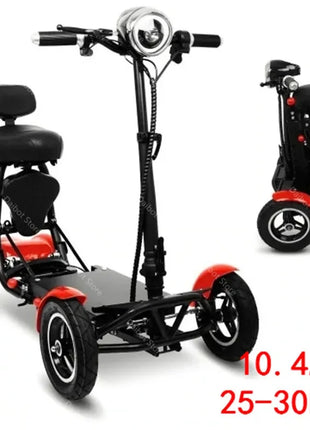 Scooter Mobilità 4 Ruote 500W Doppio Motore 36V - Pieghevole Anziani 3 Velocità - riparo82