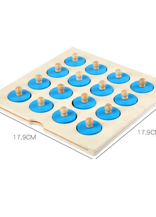 Gioco di scacchi di memoria Montessori 3D puzzle di legno bordo logica giocattolo interazione apprendimento precoce giocattoli educativi per bambini bambini mini - riparo82