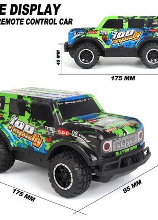 Auto telecomandata Jeep fuoristrada illuminata a LED Piccola proporzione Macchinina giocattolo per bambini non carica