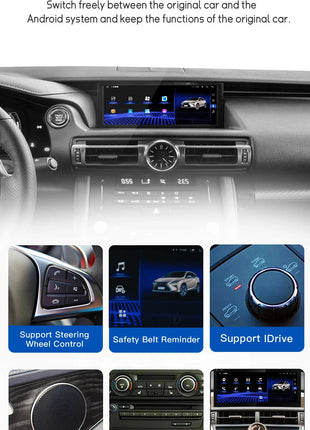 AutoRadio Android14 Wireless Carplay Car For Lexus IS RC 200 250 300 350 200T 300h Multimedia Player Navigation GPS Stereo Audio - Riparo82