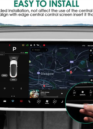 For Tesla Model 3 / Y Silicone Protective Frame Edge Cover Central Control Display Navigation Screen Protector Car Accessories - Riparo82